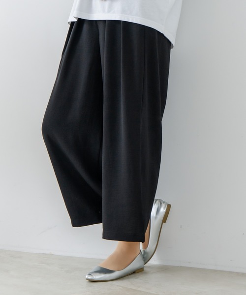 fort point(フォーポイント)の「【fort point:フォートポイント】2タックワイドパンツ(その他パンツ・レディース・ブラック/アイボリー/チャコールグレー・LARGE/MEDIUM)」の3枚目の写真