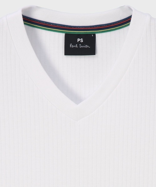【Paul Smith】So Cool! Paul Smith Vネック リブ半袖カットソー Paul Smith】So Cool! Paul Smith Vネック リブ半袖カットソー