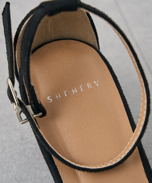 SHENERY（シーナリー）の「スクエアトゥウェッジサンダル（サンダル・レディース・ブラック/ブルー/シルバー・37/38/36）」の9枚目の写真