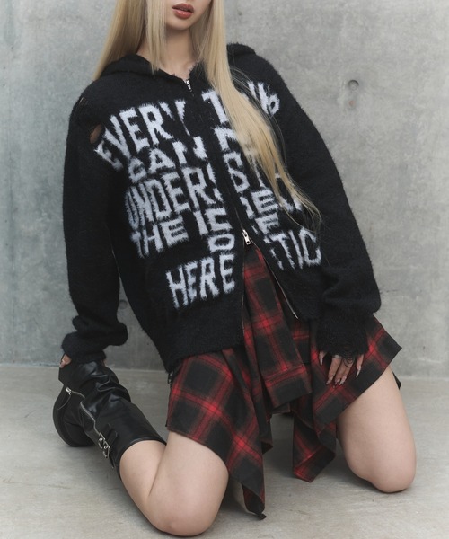 Figments(フィグメンツ)の「フェイクスリーブイレヘムスカート(スカート・レディース・ブラック/レッド/グレー/ネイビー/レッド系その他/ブラウン・FREE)」の21枚目の写真