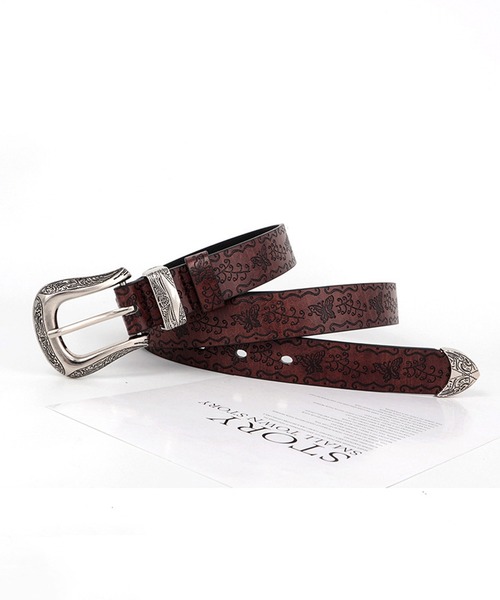 CALIFORNIA OUTFITTERS（カリフォルニア アウトフィッターズ）の「4D10 メタルデザインバックルベルト バタフライモチーフ（ベルト・メンズ・ブラウン・ONESIZE）」の3枚目の写真