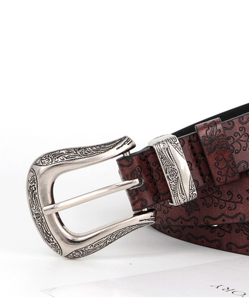 CALIFORNIA OUTFITTERS（カリフォルニア アウトフィッターズ）の「4D10 メタルデザインバックルベルト バタフライモチーフ（ベルト・メンズ・ブラウン・ONESIZE）」の4枚目の写真