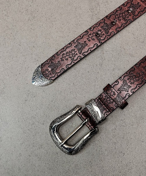 CALIFORNIA OUTFITTERS（カリフォルニア アウトフィッターズ）の「4D10 メタルデザインバックルベルト バタフライモチーフ（ベルト・メンズ・ブラウン・ONESIZE）」の7枚目の写真
