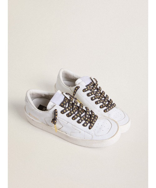GOLDEN GOOSE（ゴールデングース）の「シューレース ルレックス（ダークグレー） コントラストスター（ゴールド）（シューズ小物/雑貨・レディース・ダークグレー・130/110）」の3枚目の写真