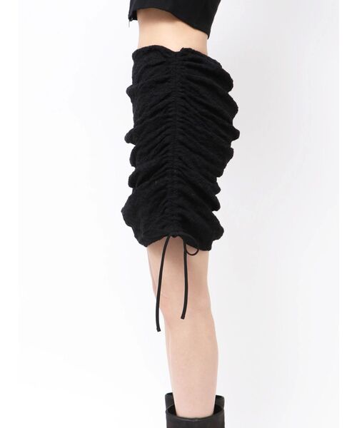 EMODA（エモダ）の「レイヤーフィットリボンスカート（スカート・レディース・ブラック/ホワイト・FREE）」の5枚目の写真