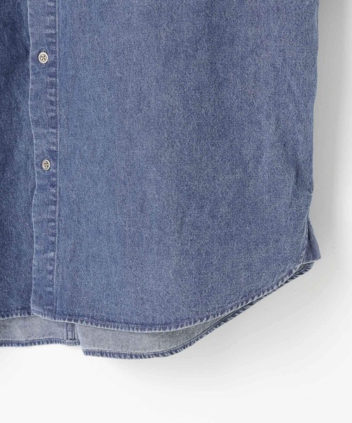 LOWRYS FARM（ローリーズファーム）の「デニムオーバーシャツＳＳ　490877（シャツ/ブラウス・メンズ・ブラック/ブルー・MEDIUM/LARGE）」の6枚目の写真