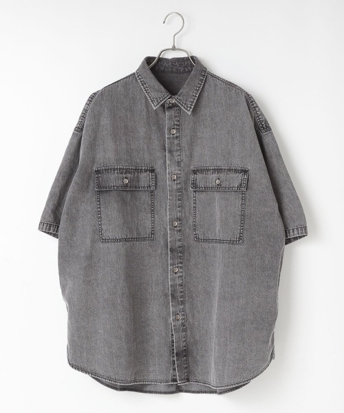 LOWRYS FARM（ローリーズファーム）の「デニムオーバーシャツＳＳ　490877（シャツ/ブラウス・メンズ・ブラック/ブルー・MEDIUM/LARGE）」の10枚目の写真