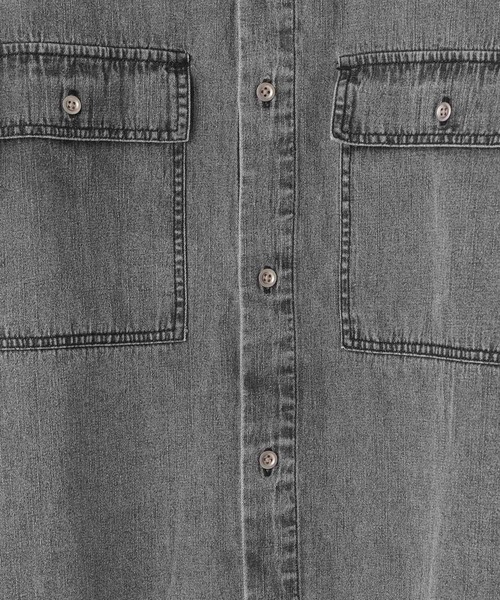 LOWRYS FARM（ローリーズファーム）の「デニムオーバーシャツＳＳ　490877（シャツ/ブラウス・メンズ・ブラック/ブルー・MEDIUM/LARGE）」の11枚目の写真