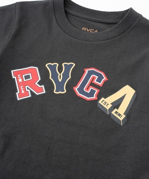 RVCA(ルーカ)の「【RVCA/ルーカ】24SS LETTERMAN SHORT SLEEVE TEE /ロゴ半袖Tシャツ(Tシャツ/カットソー・レディース・ブラック・MEDIUM/SMALL)」の1枚目の写真