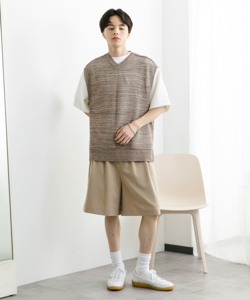 SENSE OF PLACE by URBAN RESEARCH（センスオブプレイスバイアーバンリサーチ）の「ミックスメランジVネックベスト（ベスト・メンズ・ブラウン/ブラック/ブルー・LARGE/MEDIUM）」の15枚目の写真