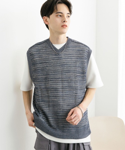 SENCE OF PLACE ニットベスト Vネック カーディガン SENCE OF PLACE ニットベスト Vネック カーディガン SENSE OF PLACE by