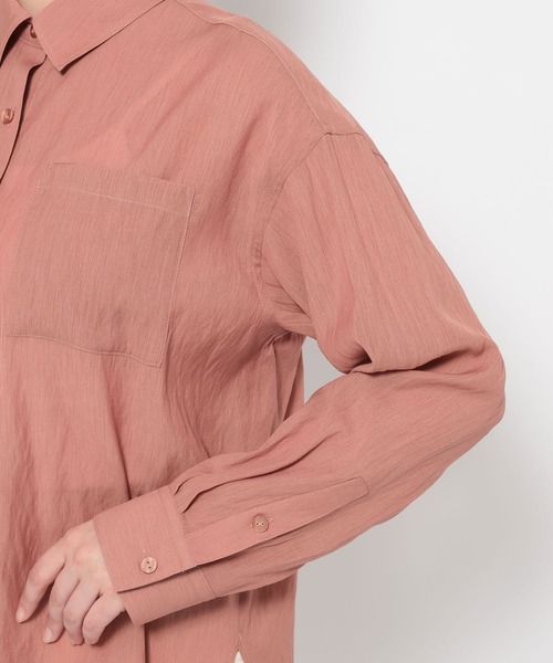 Andemiu（アンデミュウ）の「リネンライクシアーシャツ495423（シャツ/ブラウス・レディース・オフホワイト/ブラック/テラコッタ・FREE）」の15枚目の写真