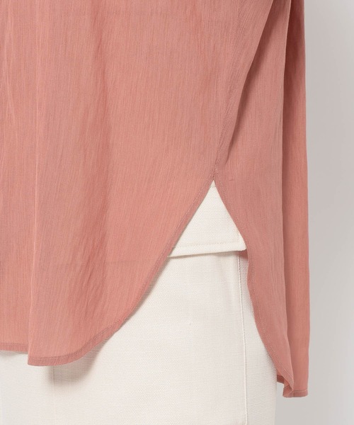 Andemiu（アンデミュウ）の「リネンライクシアーシャツ495423（シャツ/ブラウス・レディース・オフホワイト/ブラック/テラコッタ・FREE）」の14枚目の写真
