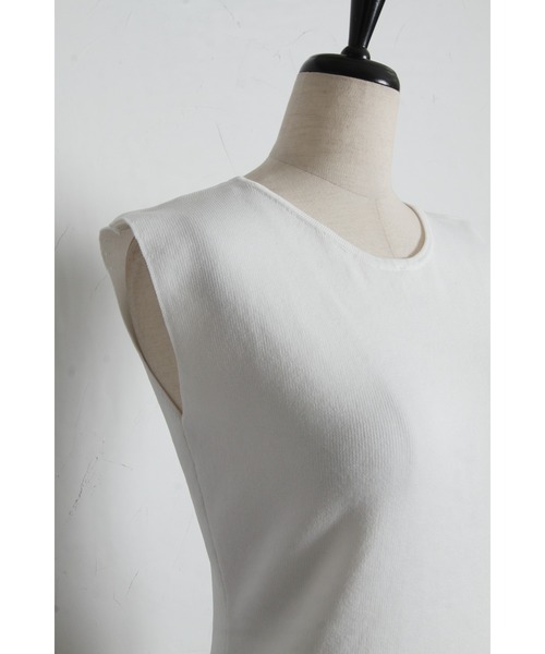 tocco closet（トッコ　クローゼット）の「【ZOZO限定】リボンレース襟ノースリーブニットトップス（ニット/セーター・レディース・ブラック/オフホワイト/ラベンダー・M）」の10枚目の写真