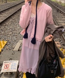 UP START（アップスタート）の「【LAMPOON】ドットシアーキャミワンピ（ワンピース）」