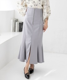 clear | 【低身長対応／サイズ展開あり】ウエストリブスリット入りマーメイドスカート[オフィスカジュアル 着回し抜群 骨格ウェーブ]≪再入荷≫(スカート)