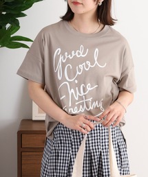 EGLANTINE でかロゴプリント半袖Tシャツ【日本製】