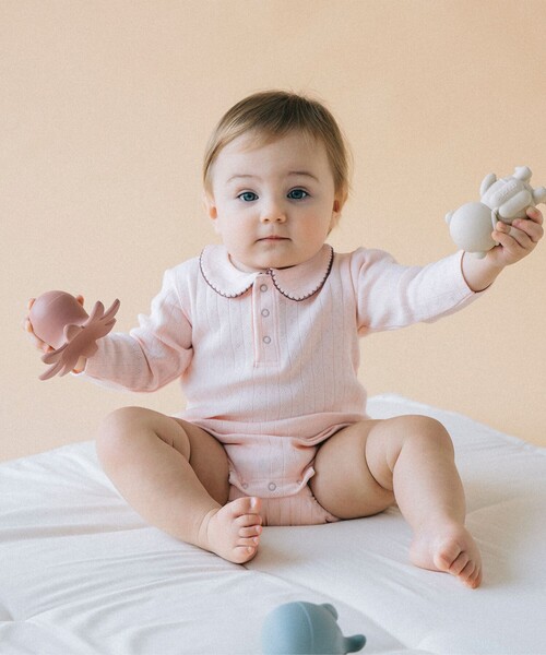 こども ビームス（コドモビームス）の「ベビー 針抜き ロンパース 2025FW（50～80cm）（ロンパース・キッズ・オフホワイト/ピンク/ブラウン系その他2・60-70/50-60/70-80）」の17枚目の写真