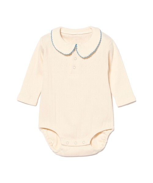こども ビームス（コドモビームス）の「ベビー 針抜き ロンパース 2025FW（50～80cm）（ロンパース・キッズ・オフホワイト/ピンク/ブラウン系その他2・60-70/50-60/70-80）」の4枚目の写真