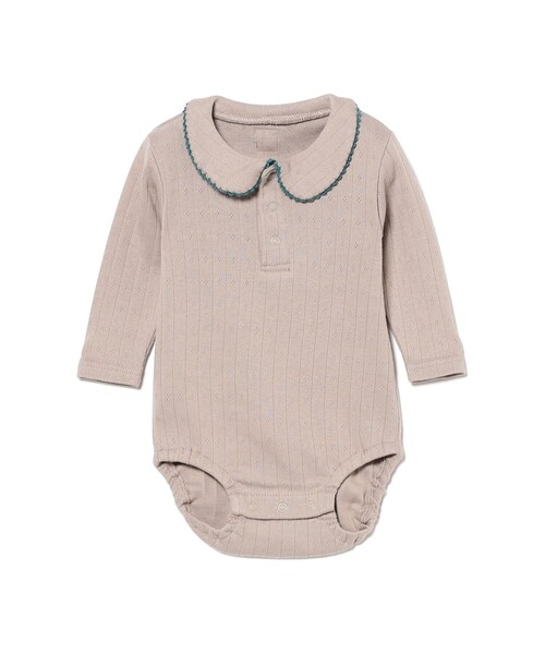 こども ビームス（コドモビームス）の「ベビー 針抜き ロンパース 2025FW（50～80cm）（ロンパース・キッズ・オフホワイト/ピンク/ブラウン系その他2・60-70/50-60/70-80）」の7枚目の写真