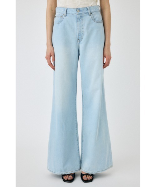 moussyフレアデニムパンツ サイズ24 ライトブルー セットアップ対応】RELAX LOOSE FLARE（デニムパンツ）｜MOUSSY