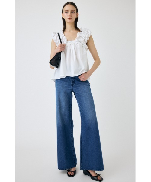MOUSSY(マウジー)の「【セットアップ対応】RELAX LOOSE FLARE(デニムパンツ・レディース・ブルー/ライトブルー・0/1/2)」の5枚目の写真