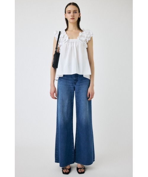 MOUSSY(マウジー)の「【セットアップ対応】RELAX LOOSE FLARE(デニムパンツ・レディース・ブルー/ライトブルー・0/1/2)」の6枚目の写真