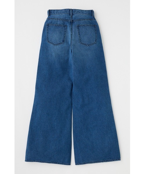 美脚【マウジー MOUSSY】UPWAISTFLAREパンツ デニム ストレッチ CROSS WAIST WIDE STRAIGHT（デニムパンツ）｜MOUSSY（マウジー