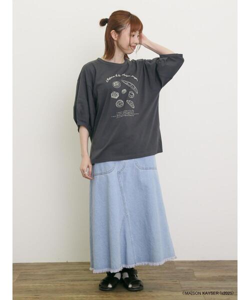 セール】【MAISON KAYSER】刺繍立体袖Tシャツ（Tシャツ