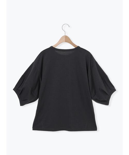 SM2【MAISON KAYSER】刺繍立体袖Tシャツ新品チャコールグレー今季完 セール】 【MAISON KAYSER】刺繍立体袖Tシャツ（オフホワイト