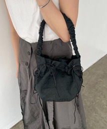【ZOZO限定】Shirring jacquard ribbon bag / シャーリング ジャガード リボン バッグ