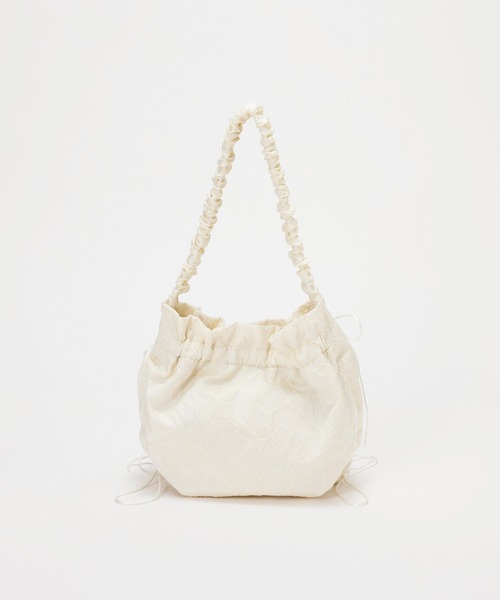 EFOLE(エフォル)の「【ZOZO限定】Shirring jacquard ribbon bag / シャーリング ジャガード リボン バッグ(ハンドバッグ・レディース・ブラック/オフホワイト・FREE)」の12枚目の写真