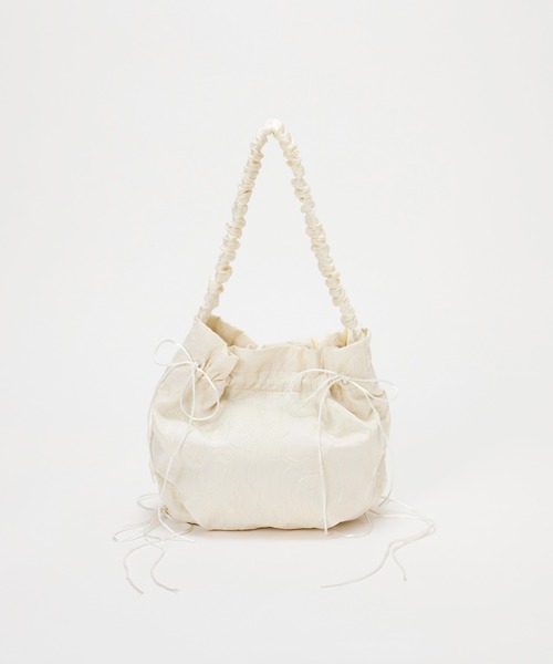 EFOLE(エフォル)の「【ZOZO限定】Shirring jacquard ribbon bag / シャーリング ジャガード リボン バッグ(ハンドバッグ・レディース・ブラック/オフホワイト・FREE)」の10枚目の写真