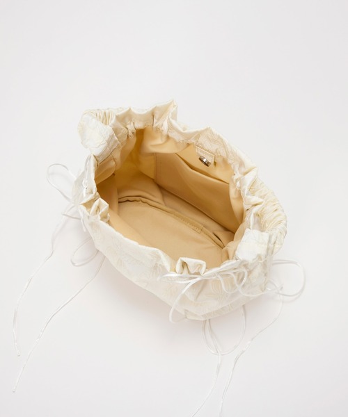 EFOLE(エフォル)の「【ZOZO限定】Shirring jacquard ribbon bag / シャーリング ジャガード リボン バッグ(ハンドバッグ・レディース・ブラック/オフホワイト・FREE)」の16枚目の写真