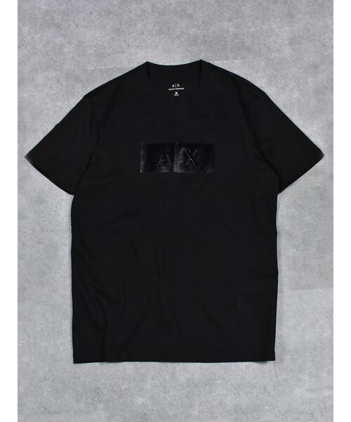 ARMANI EXCHANGE（アルマーニエクスチェンジ）の「【ARMANI EXCHANGE】シャイニーボックスロゴ 半袖クルーネックTシャツ（Tシャツ/カットソー・メンズ・ホワイト/ブラック・2/3）」の2枚目の写真