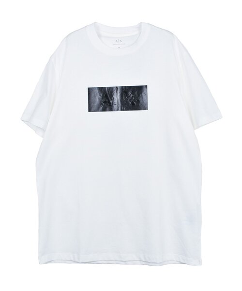 ARMANI EXCHANGE（アルマーニエクスチェンジ）の「【ARMANI EXCHANGE】シャイニーボックスロゴ 半袖クルーネックTシャツ（Tシャツ/カットソー・メンズ・ホワイト/ブラック・2/3）」の3枚目の写真