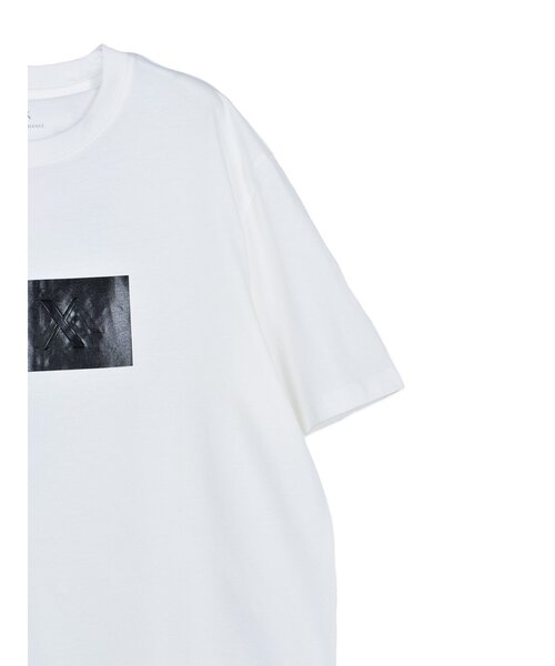 ARMANI EXCHANGE（アルマーニエクスチェンジ）の「【ARMANI EXCHANGE】シャイニーボックスロゴ 半袖クルーネックTシャツ（Tシャツ/カットソー・メンズ・ホワイト/ブラック・2/3）」の6枚目の写真