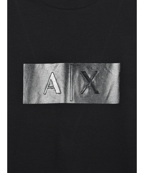 ARMANI EXCHANGE（アルマーニエクスチェンジ）の「【ARMANI EXCHANGE】シャイニーボックスロゴ 半袖クルーネックTシャツ（Tシャツ/カットソー・メンズ・ホワイト/ブラック・2/3）」の10枚目の写真