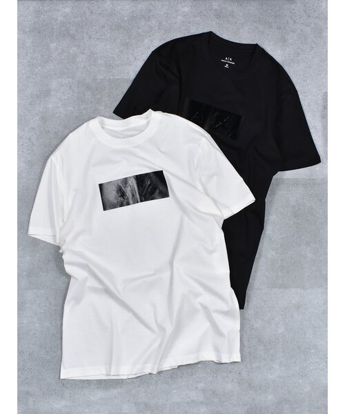 ARMANI EXCHANGE（アルマーニエクスチェンジ）の「【ARMANI EXCHANGE】シャイニーボックスロゴ 半袖クルーネックTシャツ（Tシャツ/カットソー・メンズ・ホワイト/ブラック・2/3）」の11枚目の写真