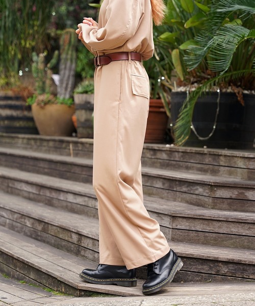 MIOSMOKEY（MIOSMOKEY）の「MIOSMOKEY/ミオズモーキー　オールインワン(ALL IN ONE) ジャンプスーツ つなぎ（つなぎ/オールインワン・レディース・ベージュ・38）」の7枚目の写真