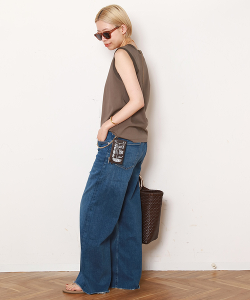 AP STUDIO(エーピーストゥディオ)の「ノースリーブTシャツ(Tシャツ/カットソー・レディース・ホワイト/ブラウン/ブラック・FREE)」の7枚目の写真