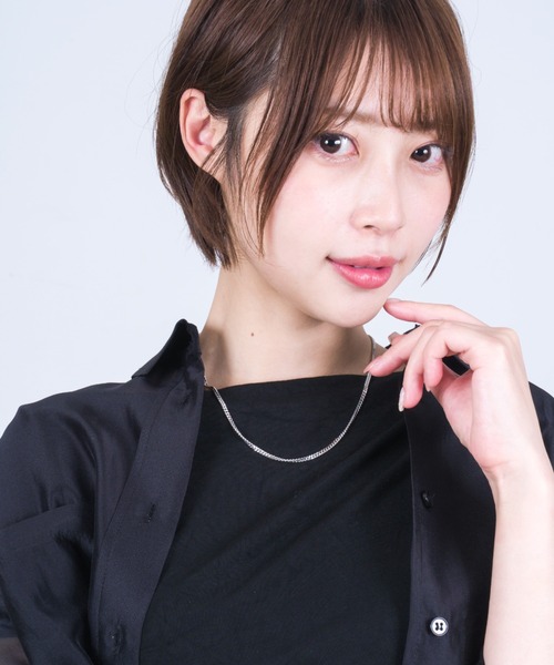 TOMWOOD(トムウッド)】Curb Chain M シルバーネックレス 18 inch