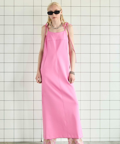 MAISON SPECIAL(メゾンスペシャル)の「Back Open Scuba Dress/バックオープンスキューバワンピース(ワンピース・レディース・ブラック/グレー/ピンク・36/38)」の8枚目の写真