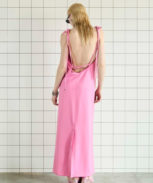 MAISON SPECIAL(メゾンスペシャル)の「Back Open Scuba Dress/バックオープンスキューバワンピース(ワンピース・レディース・ブラック/グレー/ピンク・36/38)」の10枚目の写真
