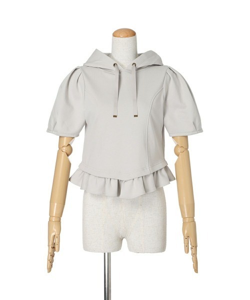 F i.n.t(フィント)の「コルセット切替パーカー 夏服【1枚で快適】マシンウォッシャブル/ fint フィント(パーカー・レディース・ライトグレー/アイボリー・FREE)」の10枚目の写真
