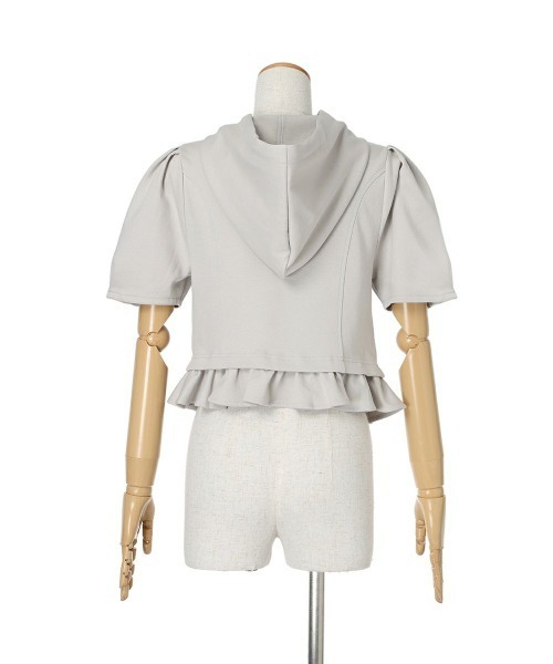 F i.n.t(フィント)の「コルセット切替パーカー 夏服【1枚で快適】マシンウォッシャブル/ fint フィント(パーカー・レディース・ライトグレー/アイボリー・FREE)」の11枚目の写真