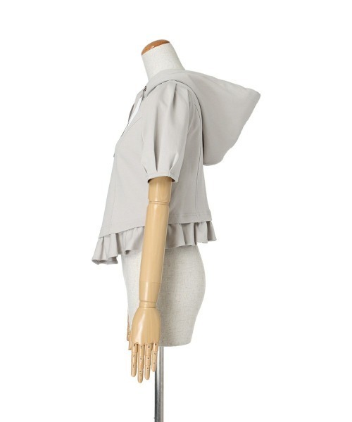 F i.n.t(フィント)の「コルセット切替パーカー 夏服【1枚で快適】マシンウォッシャブル/ fint フィント(パーカー・レディース・ライトグレー/アイボリー・FREE)」の12枚目の写真