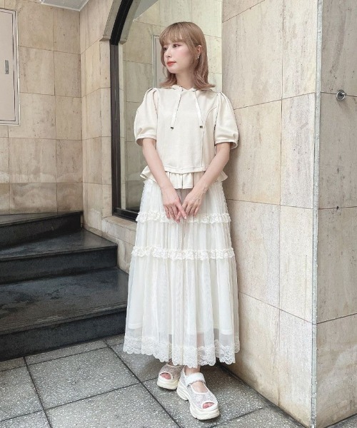 F i.n.t(フィント)の「コルセット切替パーカー 夏服【1枚で快適】マシンウォッシャブル/ fint フィント(パーカー・レディース・ライトグレー/アイボリー・FREE)」の19枚目の写真