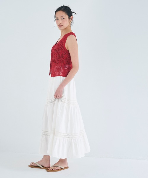 IENA コットンレースティアードスカート38 イエナ IENA コットン レース スカート サイズ38 新品・未使用