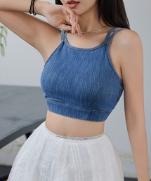 FINEnough（ファインナフ）の「カップ付きデニムキャミビスチェ（キャミソール）」